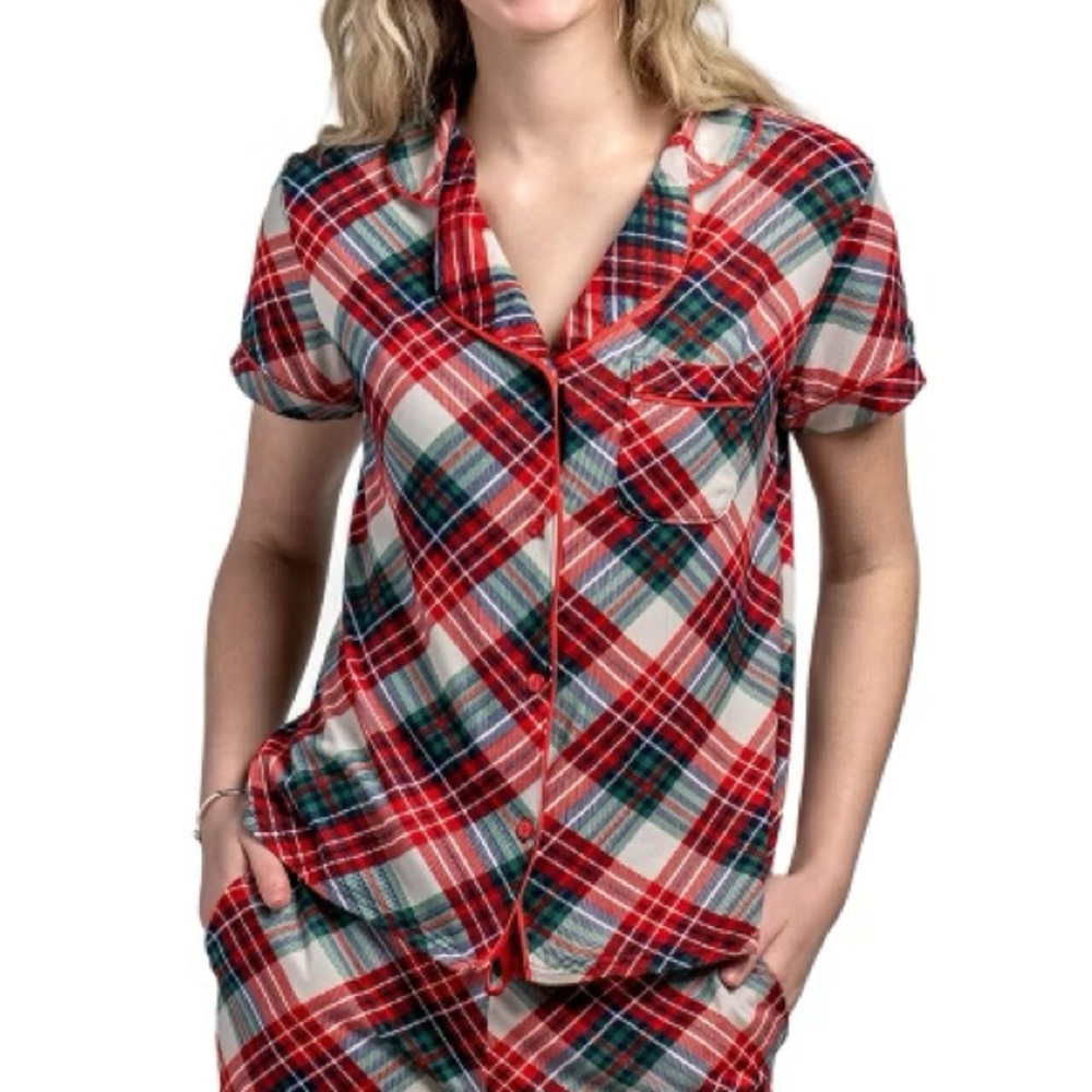 NWT Hello Mello Holiday PJ Lounge Top